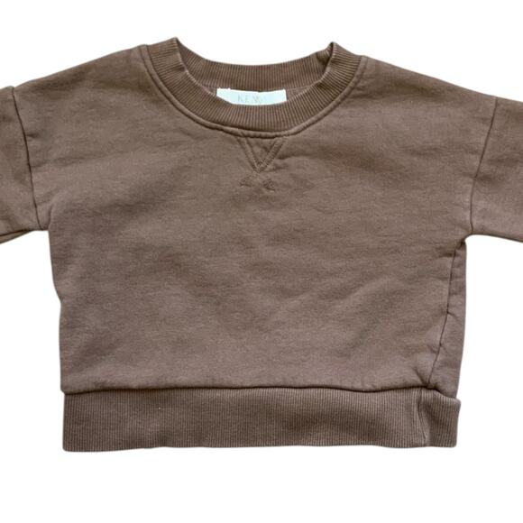 Kendi by Colored Organics Brown Crewneck Sweatshirt - Picture 2 of 6
